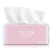 Fishoo 4 Packs 3-Ply Facial Tissue 300 Tissues Per Packs 1200 Tissues Total Soft for Bathroom