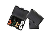 Jet Black - Slim Traveler Pill Box - Small Pill case for Travel, Purse, Bag, Pocket (3 Pack, Jet Black)