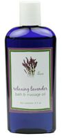 Lavender Bath & Massage Oil by Moondance Soaps - All Natural Massage Oil with Jojoba Oil and Lavender Essential Oil