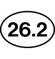 26.2 Marathon Running|2 PACK|Vinyl Decal Sticker|BLACK| Cars Trucks Vans SUV Laptops Wall Art|5" X 3"|CGS498