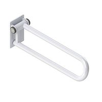 HealthCraft 28" Long Hinged P.T. Toilet Support Rail, Left Side, Powder Coated White
