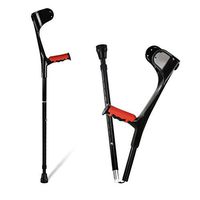 Qucasyl Lightweight Forearm Crutches Foldable Heavy Duty Ergonomic Gold Arm Crutches Forearm with Hand Grips for Adults Height Adjustable,1pcs