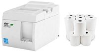 Star Micronics TSP143IIILAN 39464910 Thermal Network Ethernet LAN Receipt Printer and 10 Rolls of Epsilont Thermal Receipt Paper 3-1/8 x 230ft compatible with Square