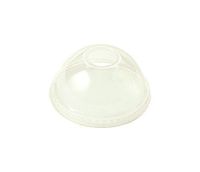 World Centric's Compostable Corn PLA - Clear Dome Lid -with Straw Hole for Use with 10-24 Ounce Clear Cold Cups (Case of 1000)