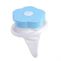 Hair Catcher Filter Reusable Washing Machine Floating Lint Mesh Bag Portable Washer Lint Catcher Washing Machine Lint Trap for Household Tool(Blue)