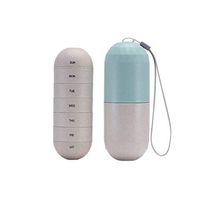 RSLG Portable Weekly Pill Organizer Travel Weekly Pill Storage Box Pill Case Portable
