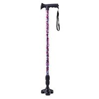 Crutches Old Man Three-Legged Retractable Bold Sticks Shock Absorbers Anti-Skid Walkers Climbing Canes (Color : Black, Size : 70.5~93cm)