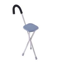 FOTEE Walking Stick with Seat, Folding Walking Cane Medical Portable Cane Stool Aluminum Alloy for Elder Parents Gift