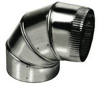 Galvanized Vent Elbow - 4" Galv 30 Ga Elbows - 111404