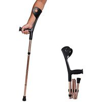 MYJZY Folding Elbow Forearm Adult Crutches,Height Adjustable Medical Arm Cuff Crutch,Portable Lightweight Aluminum Alloy,Ergonomic Handles