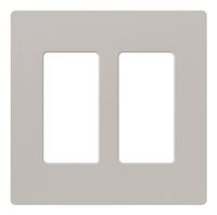 Lutron Claro 2 Gang Decorator Wallplate, SC-2-TP, Taupe