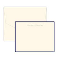 Personalized One-Line Embossed Correspondence Card (Ivory)