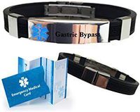"Gastric Bypass" Designer Medical Alert ID Bracelet. Choose Color!