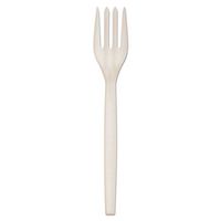 Eco-Products Plantware Renewable and Not Compostable Fork - 7 inch - Case of 1000