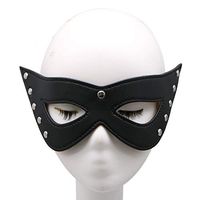JETEHO PU Leather Blindfold Eye Cover Sleep Flirting Cat Face Mask for Women