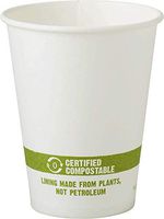 World Centric's 100% Biodegradable, 100% Compostable Paper PLA-Lined 8 Ounce Coffee Cup (Package of 200)