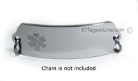 Adrenal Insufficiency Medical ID Alert Tag with Embossed Emblem from Stainless Steel.