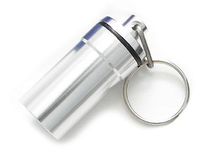 Large Key Ring Pill Box (Silver)