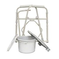 Deluxe Folding Commode with Elongated Seat - Carton of 4