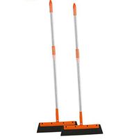 Shower Squeegee Set 2, Professional Telescopic Shaft Squeegees, Easy to Clean, All-Purpose Squeegee for Bathroom, Kitchen, Car Glass, Mirror, Shower Door Orange