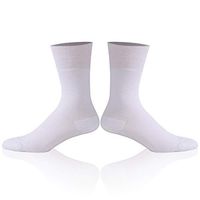 Facool Diabetic Ankle Socks for Men and Women Cotton Cushion Wide Quarter Socks 1 Pair White Large