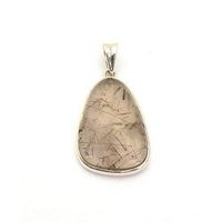 Sterling Silver Red/Brown Rutile Quartz Pendant Jewellery No.3183