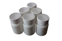 24PCS 30ml Empty White Plastic Wide Mouth Pill Box Solid Powder Sealing Liquid Medicine Chemical Bottles Pill Tablet Holder Storage Container Case Box