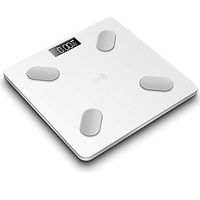 DEI QI Body Fat Scale Floor Scientific Smart Electronic Digital Weight Bathroom Scale Balance LCD Display Scales for Body Weight (Color : White)