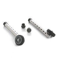 Walker Fixed-Wheel Attachment with Glide Tip Wheel Size: 3"