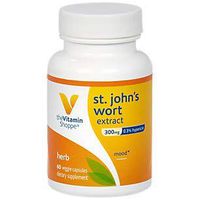 The Vitamin Shoppe St. John's Wart Extract 300MG (.3 Hypericin), Supports Mood Mental Health, Calm Relaxation (60 Veggie Capsules)