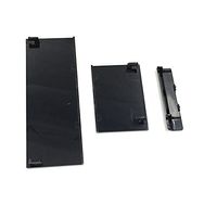 Replacement Plastic 3 in 1 Plastic Door Slot Lid Case Shell Covers for Nintendo Wii Console (Black)