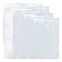 SNL Quality Zip Lock Reclosable Clear Disposable Plastic Bags, Strong | Assorted Large Bag Sizes - 6" X 9", 8" X 10", 9" X 12", 10" X 13" - 2 MIL - 400 Bags