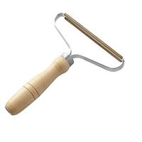 Portable Wood Lint Remover Clothes Cleaning Fuzz Shaver, Reusable Multifunction Manual Brush Scratch Cut Tool Manual Fabric Shaver Lint Roller Pet Hair Hairball Quick Epilator for Sweater Woven Coat