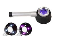 Magnifying Glass with Light, 30X Handheld Large Magnifying Glass LED+UV with Scale Illuminated Lighted Magnifier for Seniors Reading, Soldering, Inspection, Coins, Jewelry, Exploring