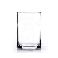 WGV Cylinder Vase, 3" W x 5" H, Clear Glass Candle Holder Bud Floral Container Planter Terrarium for Wedding Party Flowers Centerpieces and Home Office Decor, 6 Pieces