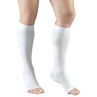 Truform Compression 30-40 mmHg Knee High Open Toe Stockings White, X-Large, 2 Count
