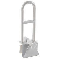 PCP Clamp-On Tub Safety Rail with Grip Stability Aid, White
