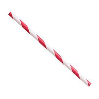 5.25 Red/White Stripe Paper Straw-UN-500ct