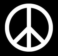 Home Grown Claremore Peace Sign - Vinyl Decal - Cars Trucks Walls Laptop - 5.5" W X 5.5" H White HGC1329