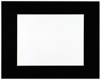 Sax Premium Pre-Cut Mat, 10-1/2 x 13-1/2 Inch Window, Black, Pack of 10