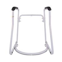 Stand Alone Bathroom Toilet Safety Frame Rail Easy Installation Bathroom Safety Frame Toilet Assist and Handrails Grab Bar(Pu Handrail)