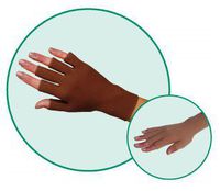 Helastic Gauntlet - Helastic Hand Portion with - Finger Stubs, Beige, Size 2, Small, Compression 30