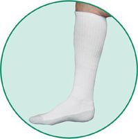 Juzo 5760AD06 M 5760 OTC Silver Sole Unisex Knee High Socks 12-16mmHg - - Size- Medium44; Color- White 06