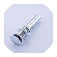 Drainsluxury Bathroom Basin Sink Pop Up Drain Brass with & Without Overflow Vanity Sink Waste Drainer 5-Colors for Choice,Chrome A