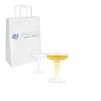 Sparkles Make It Special 120-pcs 4.25 Inch Plastic Champagne Glasses Cups Wedding Party Clear