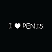 I LOVE PENIS Sticker Car Window Decal Funny Joke Slut Prank Vinyl Heart Cock Gay - Die cut vinyl decal for windows, cars, trucks, tool boxes, laptops, MacBook - virtually any hard, smooth surface