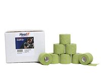 HealiT SuperusGrip™ Cohesive Bandage 2inch-Wide Self-Adhering Performance Athletic Wrap Medical Tape, Sports Wrap Athletic Tape, Ideal for Stretch Wrist, Ankle Sprain, Swelling - Green - 24 Pack/Case