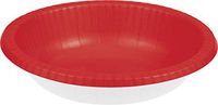 Creative Converting 173548 Touch of Color Paper Bowl, 20 oz, Classic Red