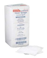MCKESSON Sponge Dressing Medi-Pak Performance Cotton Gauze 8-Ply 3 X 3" Square (#33082000, Sold Per Pack)