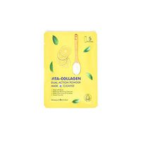 Masqueology - Vita-Collagen Dual Action Powder Mask + Cleanse | Vitamin C and Collagen for Youthful Looking Skin (5 Count)